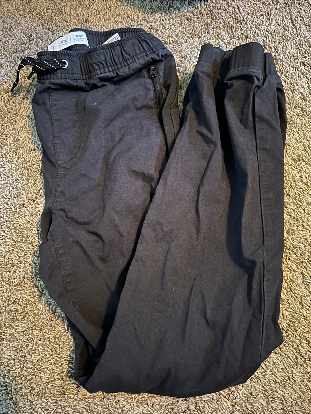 KidsBlack Drawstring Casual Pants